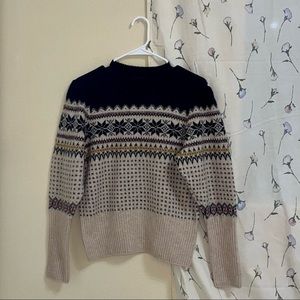 j.crew fair isle puff sleeve sweater